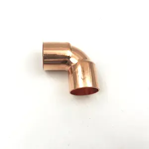 3/4in Copper 90-degree Elbow C x C Sweat Connection Short-Turn Copper Fitting for Refrigeration