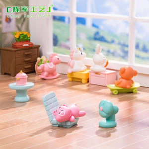 Buena calidad Chunjun paisaje casa de muñecas patito conejo muebles modelo DIY accesorios Mini adornos en miniatura - Product Image 3
