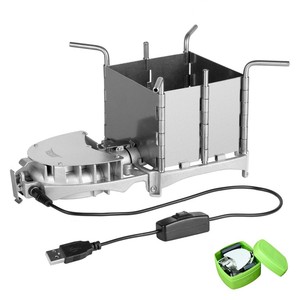 <span class=keywords><strong>BRS</strong></span> Portable Palm Sized Camping Extérieur Poêle À Bois Brûleur À Charbon De Bois BBQ Four Électronique Souffleur Poêle - Product Image 1