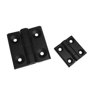 Charnières silencieuses en alliage de zinc HAN WEI SONG 40x40mm noires pour meubles industriels, montage en surface - Product Image 5