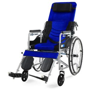 Silla de Ruedas Reclinable con Respaldo Alto, Reposacabezas, Almohada y Reposapiés <span class=keywords><strong>para</strong></span> Personas Mayores que Pasan Mucho Tiempo Sentados - Product Image 5