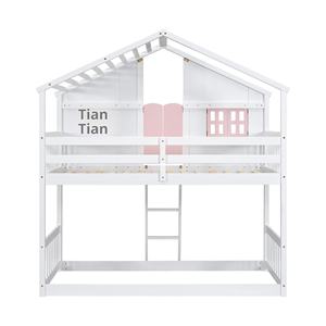 <span class=keywords><strong>Letto</strong></span> a Castello Moderno in Legno Massello per Camera da <span class=keywords><strong>Letto</strong></span> dei Bambini con Scala e Ringhiera, Arredamento per Cameretta - Product Image 5
