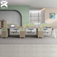 Table de bureau modulaire à plan ouvert, poste de travail en équipe avec cloison basse pour la collaboration, bureaux et postes de travail