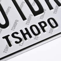 Plaque d'immatriculation de voiture en aluminium gaufré réfléchissant pour moto, Afrique Congo