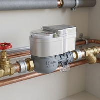 Compteur d'eau volumétrique prépayé STS en plastique DN15 à piston rotatif Classe C R160, débitmètre numérique intelligent avec clavier à jetons pour utilisation publique