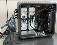 Dock eGPU NVLink 4-GPU dengan 4x V100 SXM2 Terpasang - Dock Ekspansi Pelatihan AI dengan Interkoneksi Penuh