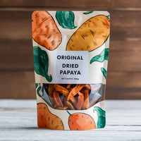 Sacs d'emballage en papier kraft refermables, écologiques, personnalisés, de qualité alimentaire, à fond plat, avec fermeture éclair, semi-transparents