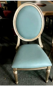 Wholesale Luxury Aluminum <b>Dining</b> <b>Chair</b> Champagne Gold Finish European Modern Design Fabric Upholstered Seat for Restaurant Use - Product Image 2