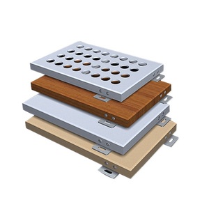 Panneaux de placage solides en aluminium pour les carreaux de plafond ignifuges Façades <span class=keywords><strong>d</strong></span>écoratives extérieures Revêtement de murs rideaux Conception perforée - Product Image 5