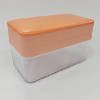Bac à glaçons en silicone Refine Factory avec couvercle et récipient en plastique Bac à glaçons empilable avec kits de seau à glace de stockage
