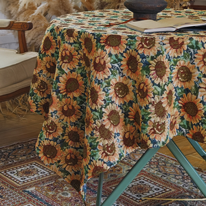 Nhà Máy bán hàng trực tiếp dầu hướng dương sơn trang trí Bìa Jacquard Khăn trải bàn trà bảng Bìa - Product Image 6