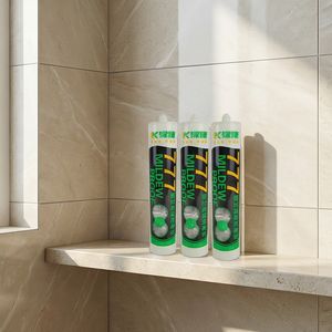 Scellant silicone acide anti-moisissure <span class=keywords><strong>de</strong></span> niveau 0 supérieur <span class=keywords><strong>pour</strong></span> l'étanchéité des bords des cabines <span class=keywords><strong>de</strong></span> <span class=keywords><strong>douche</strong></span> et des cloisons en verre - Product Image 4