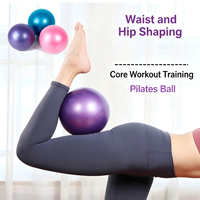 Ballon de yoga prénatal mini 25 cm en PVC épaissi anti-explosion, avec support dorsal lisse et tube en maille pour gymnastique, fitness et massage
