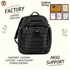 Sac à dos tactique de voyage avec compartiment pour ordinateur portable, système Molle, sac à dos tactique noir, léger, résistant, en tissu Oxford - Product Image 1