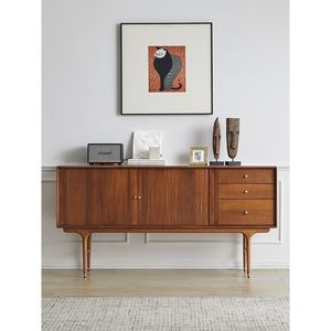 Nordic Style Solid Wood <b>Sideboard</b> Cabinet With Storage Drawers And Doors For Living Room - Product Image 2