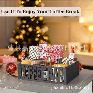 กล่องเก็บกาแฟไม้ กล่องจัดระเบียบหลายช่องสำหรับใช้ในห้องน้ำชาที่บ้าน - Product Image 4