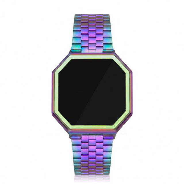 Classic Men Square White LED Digital Waterproof Watch