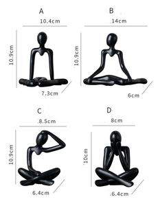 Hiện đại trừu tượng nhựa điêu khắc nghệ thuật tối giản trang trí bức tượng cho phong cách nhà hiện đại - Product Image 6