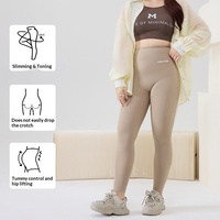 Pantalon de yoga taille haute pour femme, grande taille 150 kg, effet ventre plat, infroissable, chaud, longueur intégrale, style Shark Pants