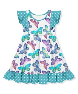 Robes d'été en coton tricoté pour bébés filles, motif dessin animé, en gros, en stock, prêtes à expédier - Product Image 6