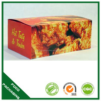 Cajas de embalaje de comida rápida impresas personalizadas Caja de pollo frito desechable para llevar
