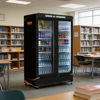 Máquina Expendedora Qingo AI con Pantalla Táctil de Acero, Enfriador con Capacidad para 495 Botellas, Refrigeración por Compresor, Habilitado para SDK, Gestión Basada en la Nube