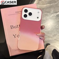Coque de protection antichoc pour iPhone 13-17 Series, avec fenêtre large dégradée givrée, anti-traces de doigts, en PC rigide
