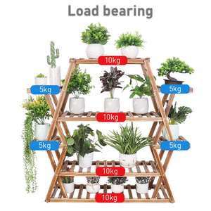 Support de plante en bois support de <span class=keywords><strong>jardinière</strong></span> de jardin à plusieurs niveaux <span class=keywords><strong>étagère</strong></span> de présentation de Pot de fleur intérieur <span class=keywords><strong>extérieur</strong></span> - Product Image 5