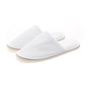 Venta al por mayor de alta calidad antideslizante Unisex inodoro de lana de color oscuro ecológico a granel invitado Airbnb Hotel zapatillas desechables - Product Image 2