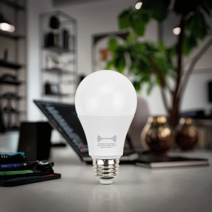 หลอดไฟ LED A60/A19 สำหรับใช้ภายในอาคาร 9W 12W AC พร้อมเซ็นเซอร์ตรวจจับความเคลื่อนไหว วัสดุพลาสติก ขั้ว E27/E26 ตรวจจับร่างกายมนุษย์ เหมาะสำหรับใช้ในสำนักงาน - Product Image 3