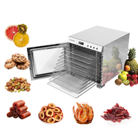 Stilte digitale besturing fruit- en vleesdroger voedselverwerking roestvrij staal verse fruit dehydrator machine voedsel droogoven