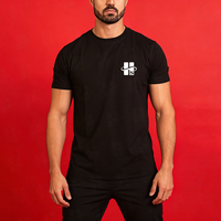 Camisetas Deportivas Clásicas Negras de Alta Elasticidad, Corte Regular, para Gimnasio y Fitness, Absorbentes de Humedad, Transpirables y Ecológicas