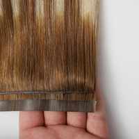 Extensions de cheveux invisibles Genius Tape en cheveux humains 100% naturels, cuticules alignées, double épaisseur, avec bande adhésive longue en PU