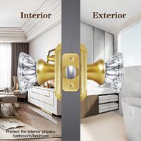 Poignées de porte de placard et de tiroir en laiton satiné de haute qualité avec cristal, style traditionnel, pour salle de bain et chambre, verrouillables, réglables, couleur or