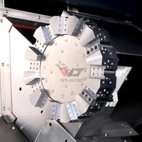 Mesin Bubut CNC WOJIE TCK800 Tipe Slant Bed, Diameter Putar 800mm, Panjang Putar 1000mm, Lubang Spindle 132mm untuk Suku Cadang Otomotif