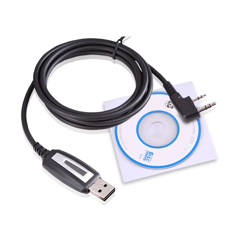 USB שתי דרך רדיו תכנות כבל 2 סיכות למכשיר קשר BF-888S UV5R BF-UV82 נתונים העברת OEM/ODM CN;FUJ 3.5mm שחור 1M