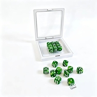 Dés éducatifs en acrylique durable de 12 mm avec coins arrondis, choix de couleurs variées, différents emballages pour jeux et cadeaux