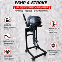Moteur hors-bord marin OEM HSP 100 % neuf, modèle essence, arbre long, refroidissement par eau, 6 CV, 4 temps