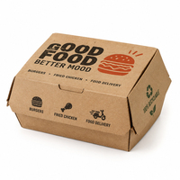 Boîtes d'emballage alimentaire en carton ondulé recyclables personnalisées XJY pour les hamburgers, le poulet frit et la livraison de nourriture