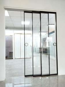 L'usine de cadres en aluminium fournit un système de cadres de portes coulissantes et de cloisons en verre pour le salon. - Product Image 3