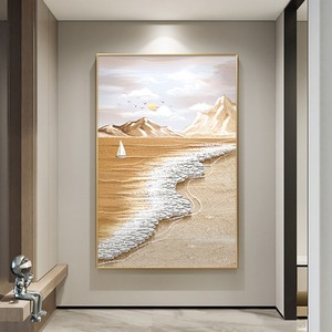 Quadro su tela moderno e di grande formato con texture, dipinto a olio, per progetti di ingegneria alberghiera, con cornice, ideale per acquisti all'ingrosso - Product Image 5