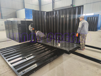 Conteneurs de stockage portables démontables en acier, assemblage mobile, 5*10' 5*5' pieds, emballage plat