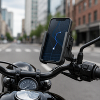 Support de téléphone pour vélo sans pince, support GPS semi-ouvert pour vélo de montagne, moto, vélo électrique, PC+ABS JG-396