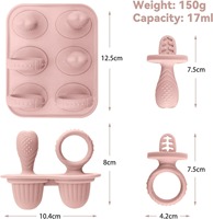 Moule à sucettes glacées en silicone avec bâtonnets, moules de congélation pour lait maternel pour bébés, pour soulager les poussées dentaires, fabricant de friandises glacées, moule à glaçons pour enfants