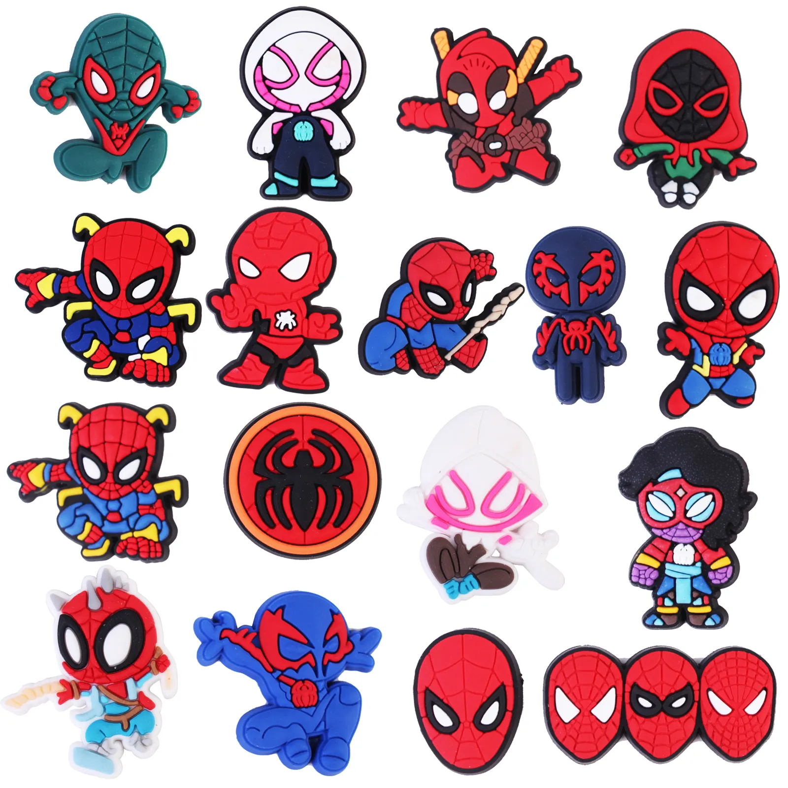 2023 Nieuwe Collectie Zachte Pvc Spiderman Design Schoen Bedels Schattige Cartoon Groothandel Schoen Decoratie Accessoires Gesp Voor Armbanden