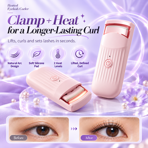 Recourbe-cils chauffant électrique, sans pincement, idéal pour les débutants, outil de maquillage - Product Image 3