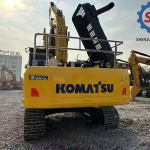 Excavatrice sur chenilles Komatsu jaune d'occasion, modèle PC350, prête à la location - Product Image 1