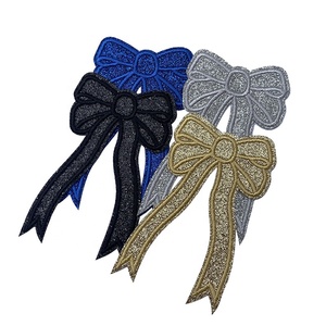 Hot Bán Sắt Trên Thêu Các Bản Vá Lỗi 10Cm Xu Hướng Side Bow Đính Long Lanh Bow Giáng Sinh Đính Áo Side Bow Các Bản Vá Lỗi - Product Image 1