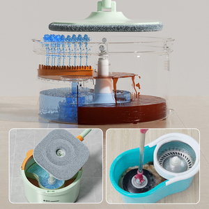 Fournitures de nettoyage pour serpillière, produits de nettoyage, Homettler, serpillière plate rotative à 360 degrés, outils de nettoyage, seau à serpillière - Product Image 5