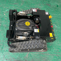 Cortacésped a gasolina de grado industrial con control remoto de 550 mm para césped en pendientes, con caja recolectora de 60 L y paquete para jardín, granja y patio grande